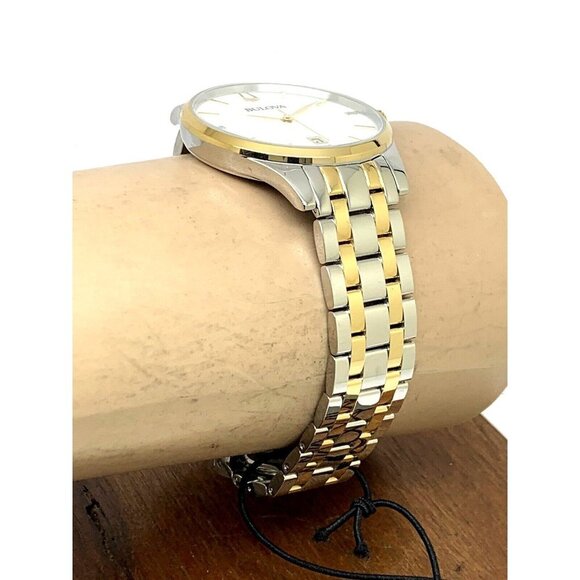 Bulova Women's Watch 98P201 Quartz Diamond Mother of Pearl White Dial Tw… - Picture 11 of 13